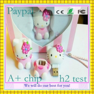 3D Kitty USB PVC Cartoon USB Flash Disk (gc-675)